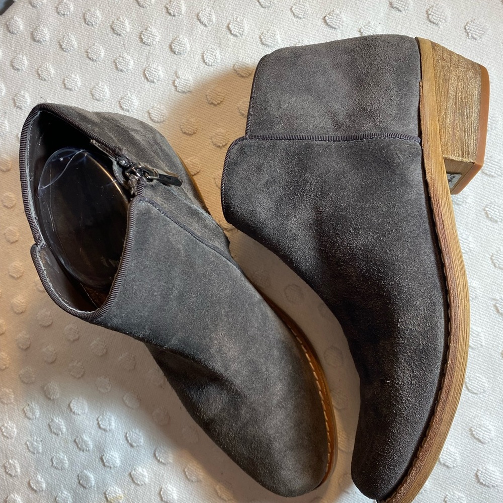 Sam Edelman Grey Mercer Suede Booties - Picture 10 of 16